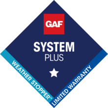 GAF System Plus Weatehr Stopper Limited Warranty logo